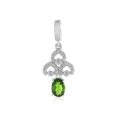 Pendentif en argent et Diopside de Russie