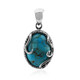 Pendentif en argent et Turquoise bleue de Mohavie (Art of Nature)