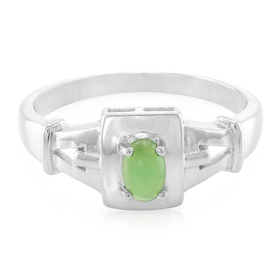 Bague en argent et Chrysoprase impériale