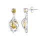 Boucles d'oreilles en argent et Béryl jaune