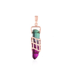 Pendentif en argent et Quartz multicolore