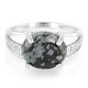 Bague en argent et Obsidienne Flocon-de-Neige