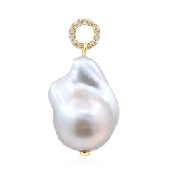 Pendentif en or et Perle blanche de culture d'eau douce