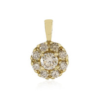 Pendentif en or et VS2 Diamant Brun