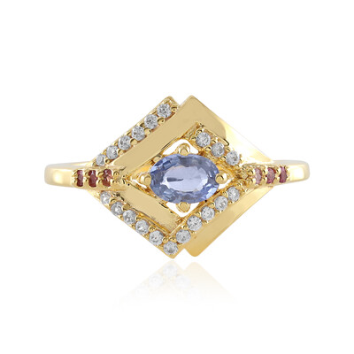 Bague en argent et Saphir bleu de Ceylan non chauffé