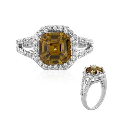 Bague en argent et Zircon jaune