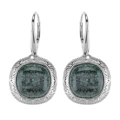 Boucles d'oreilles en argent et Fuchsite