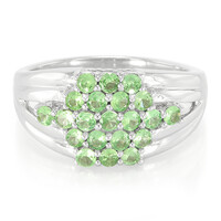 Bague en argent et Grenat Tsavorite