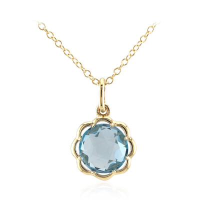 Collier en argent et Topaze bleu ciel