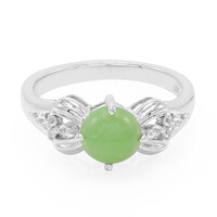 Bague en argent et Chrysoprase impériale