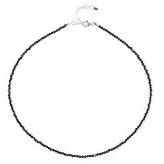 Collier en argent et Spinelle noir