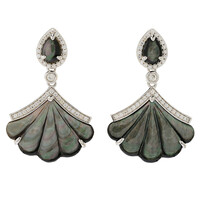 Boucles d'oreilles en argent et Nacre (Dallas Prince Designs)