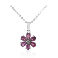 Collier en argent et Grenat Rhodolite