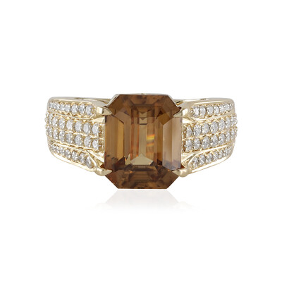 Bague en or et Zircon jaune canari (de Melo)