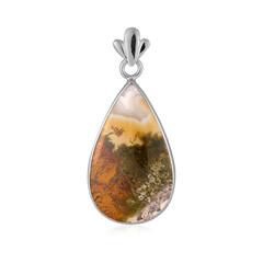 Pendentif en argent et Agate mousse (Bali Barong)