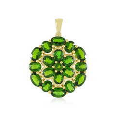 Pendentif en argent et Diopside de Russie