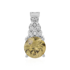 Pendentif en argent et Zircon jaune