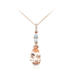 Collier en or et Morganite AAA