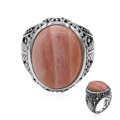 Bague en argent et Opale rose d'Australie (Art of Nature)