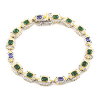 Bracelet en argent et Emeraude de Zambie (Gems en Vogue)