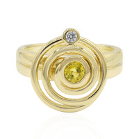 Bague en argent et Saphir jaune