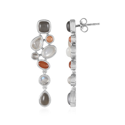 Boucles d'oreilles en argent et Pierre de lune argent (KM by Juwelo)