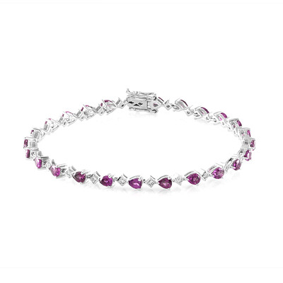 Bracelet en argent et Grenat Rhodolite