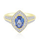 Bague en or et Saphir bleu de Ceylan (Annette)