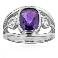 Bague en argent et Fluorite à couleur changeante