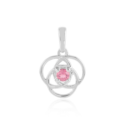 Pendentif en argent et Tourmaline rose du Nigéria