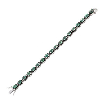 Bracelet en argent et Fluorite verte