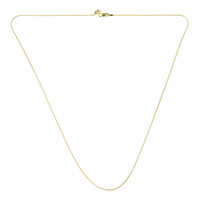 Collier mailles serpentine – 61 cm (ajustable) – argent plaqué or jaune