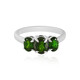 Bague en argent et Diopside de Russie