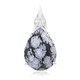 Pendentif en argent et Obsidienne Flocon-de-Neige