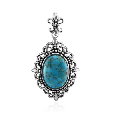 Pendentif en argent et Turquoise bleue de Mohavie (Art of Nature)