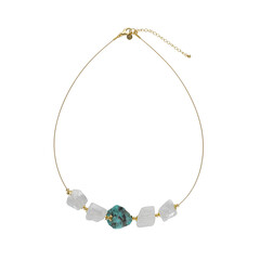 Collier en acier inoxydable et Turquoise