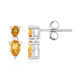 Boucles d'oreilles en argent et Citrine