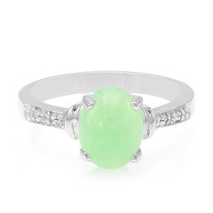 Bague en argent et Chrysoprase impériale