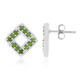 Boucles d'oreilles en argent et Diopside de Russie