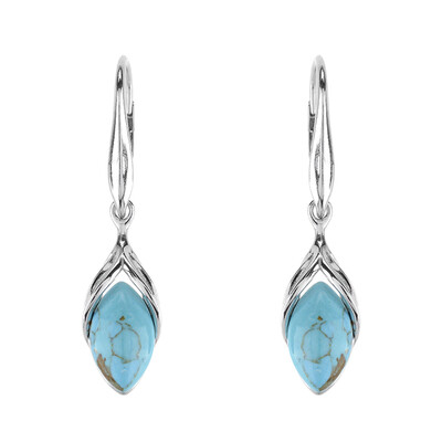 Boucles d'oreilles en argent et Turquoise (dagen)