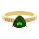 Bague en argent et Diopside de Russie