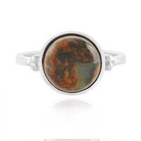 Bague en argent et Pietersite dorée