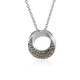 Collier en argent et Diamant chocolat I3