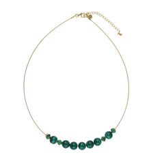 Collier en acier inoxydable et Malachite