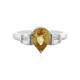 Bague en argent et Zircon jaune