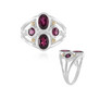 Bague en argent et Grenat Rhodolite (Granulieren)