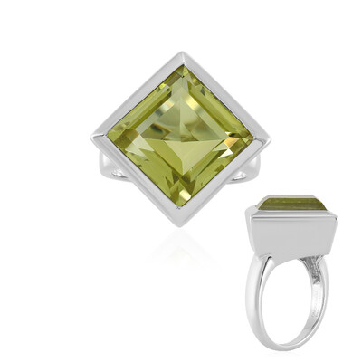 Bague en argent et Quartz citron (MONOSONO COLLECTION)