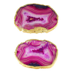 Dessous-de-plats et Agate rose