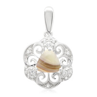 Pendentif en argent et Agate du Botswana