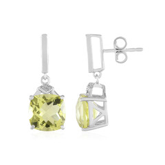 Boucles d'oreilles en argent et Quartz citron